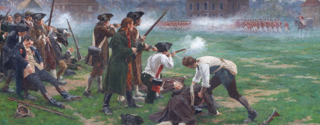 Historic battle painting